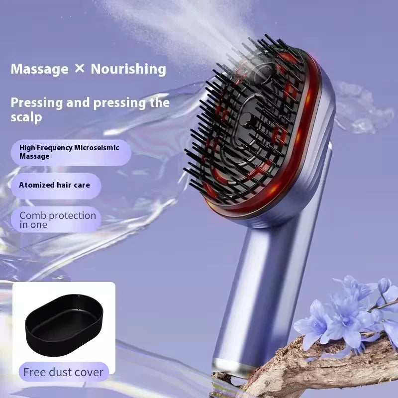 Electric Head Spa Massage Comb Spray Hair Care Comb Vibration Red Light Hair Conditioner Guide Red Light Hair Growth Instrument