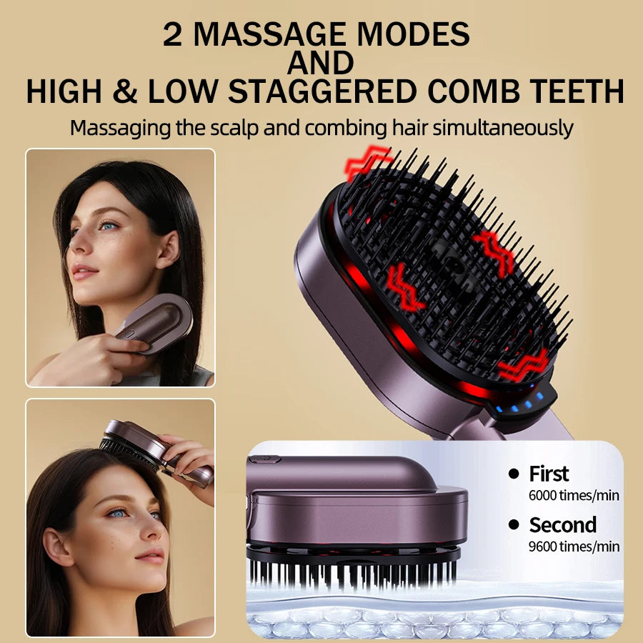 4-in-1 Massage Comb Essential Hair Oil Spray Bomb Included Head Spa Relaxation Treatment Plasma NIR Photon Hair Comb Massager
