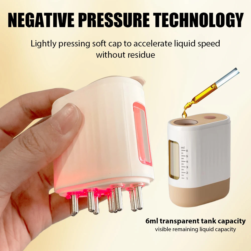 Microcurrent Head Scalp Massager Oil Applicator Comb Red Light Therapy Vibration Massage Liquid Anti Hair Loss Comb Medicine